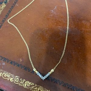 14K gold and silver necklace